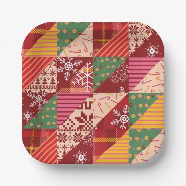 Assiettes En Carton Couette de Noël (Recto)
