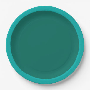 Assiettes En Carton Couleur d'accentuation turquoise prête à Customi