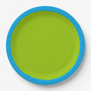Assiettes En Carton Couleur d'accentuation verte Lime prête à Customis