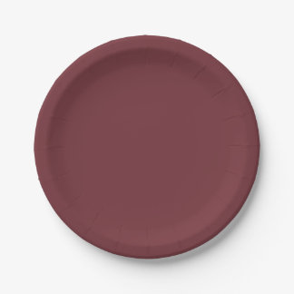 Assiettes En Carton Couleur rouge Vin solide