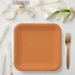 Assiettes En Carton Couleur solide orange moderne rétro<br><div class="desc">Retro Moderne Orange Couleur Solide. Un magnifique lavabo de couleur solide partout. Frappant nuance vintage d'orange épicé.</div>