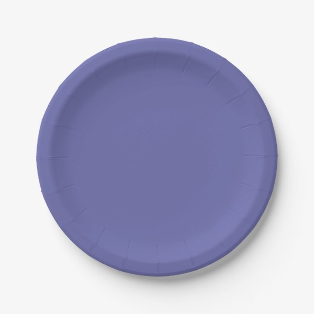 Assiettes En Carton Couleur solide | perwinkle bleu violet (Devant)