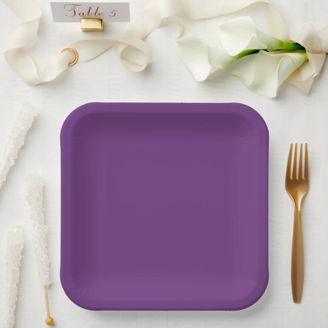 Assiettes En Carton Couleur violet (Mariage)