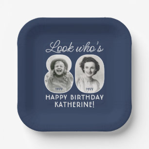 Assiettes En Carton Couleurs DIY • Joyeux 80e Anniversaire 2 Photo
