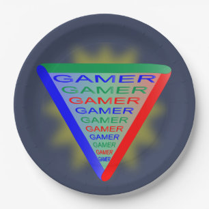 Assiettes En Carton Couleurs du système de jeu Gamer 3 Ultimate RVB