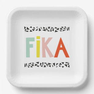 Assiettes En Carton Couleurs Fika