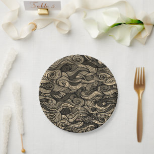 Assiettes En Carton Couleurs torsadées - dynamisme pour votre style