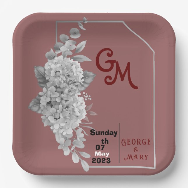 Assiettes En Carton Coupes mariages en papier (Recto)