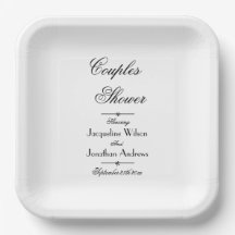 Couples Douche Simple Élégant Noms De Script