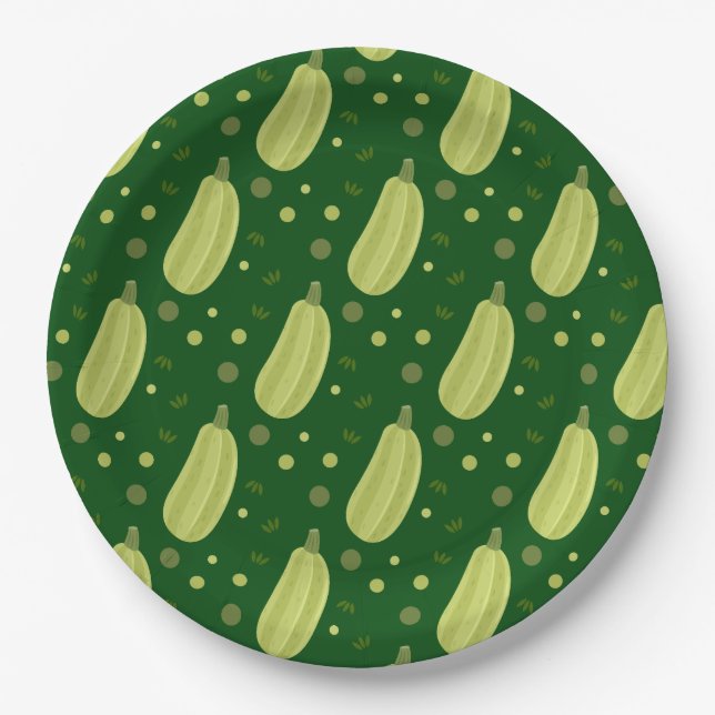 Assiettes En Carton Courgettes (Devant)