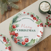 Couronne de Noël au houx et aux baies rouges à l'a