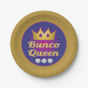Assiettes En Carton Couronne et matrices de la Reine de Bunco