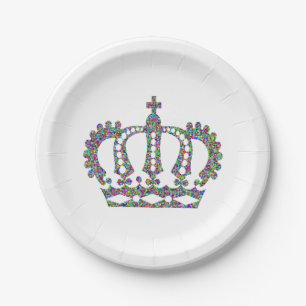 Assiettes En Carton Couronne royale en motif