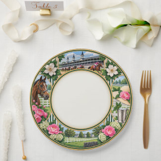 Assiettes En Carton Course hippique du derby du Kentucky Fête de jardi