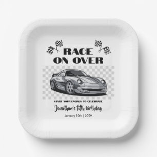 Assiettes En Carton Course sur plus Silver voiture course moderne n'im