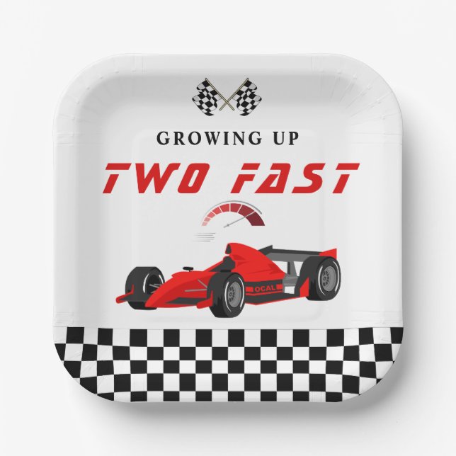 Assiettes En Carton Course voiture course Anniversaire fête Napkins (Recto)