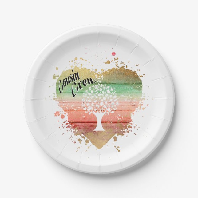 Assiettes En Carton Cousin Crew  (Devant)