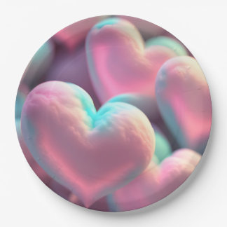 Assiettes En Carton Coussin d'amour