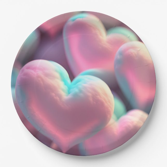 Assiettes En Carton Coussin d'amour (Devant)