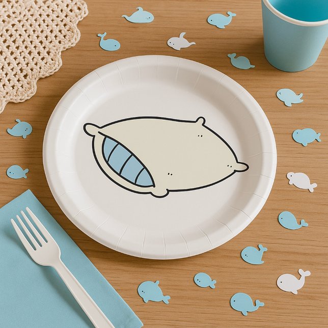 Assiettes En Carton Coussin de dessin animé avec géant (Créateur téléchargé)