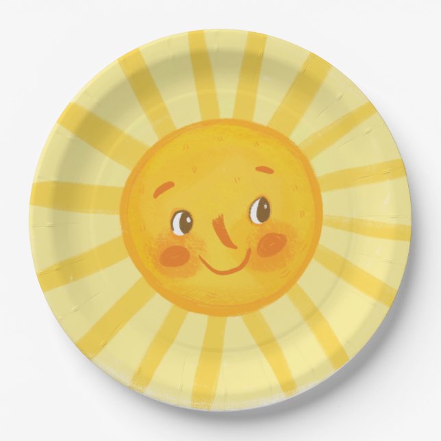 Assiettes En Carton Coussin rond et joli sourire (Devant)