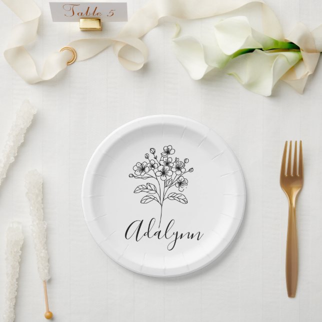 Assiettes En Carton Couverture en polaire (Mariage)