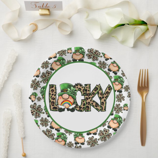 Assiettes En Carton Couvertures Chanceuses (Mariage)