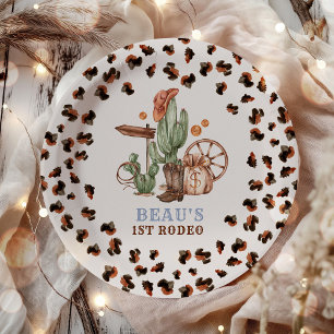 Assiettes En Carton Cowboy Wild West 1er Rodeo Ranch fête d'anniversai