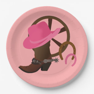 Assiettes En Carton Cowgirl Birthday Party