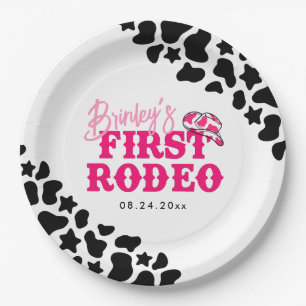 Assiettes En Carton Cowgirl Disco Rose Premier Rodéo