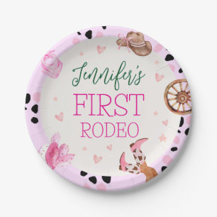 Assiettes En Carton Cowgirl Wild West Rodeo fête d'anniversaire