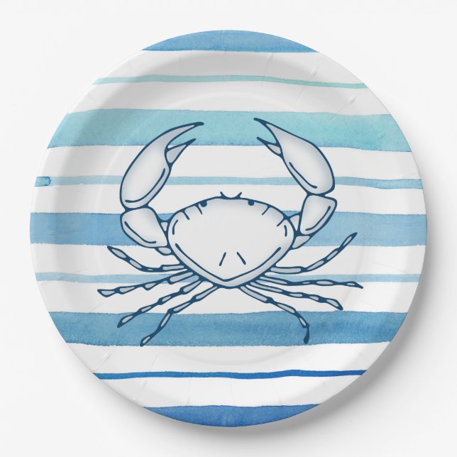 Assiettes En Carton Crabe (Devant)