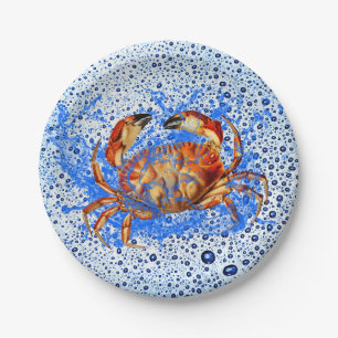 Assiettes En Carton Crabe Cool