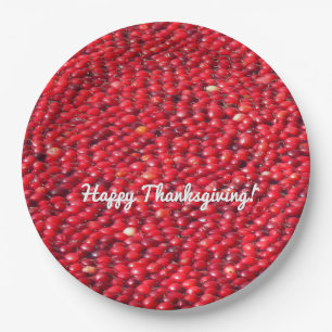 Assiettes En Carton Cranberries Festive Rouge