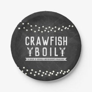 Assiettes En Carton Crawfish Boil Couples de douche