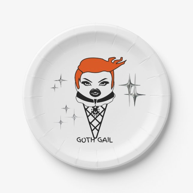 Assiettes En Carton Creamy Dreamies Goth Gail Paper plates (Devant)