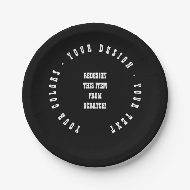 Assiettes En Carton Créez votre propre (Devant)