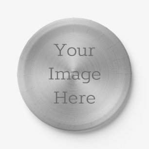 Assiettes En Carton Créez votre propre brosse radiale Platine Argent