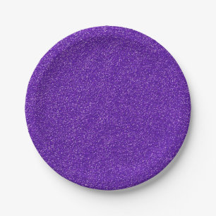 Assiettes En Carton Créez votre propre Parties scintillant violette