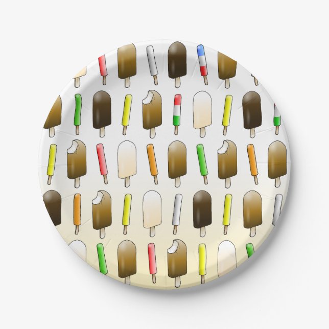 Assiettes En Carton Crème de glace et Amusants Anniversaire (Devant)