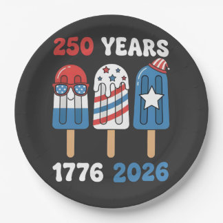 Assiettes En Carton Crème Glacée 4 juillet 250e Années 1776 2026