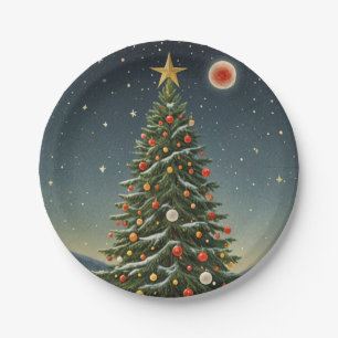 Assiettes En Carton Crimson Noel