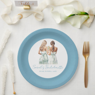 Assiettes En Carton Croisière de Fête de Fiançailles Personnalisée