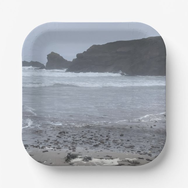 Assiettes En Carton crooklets beach (Recto)