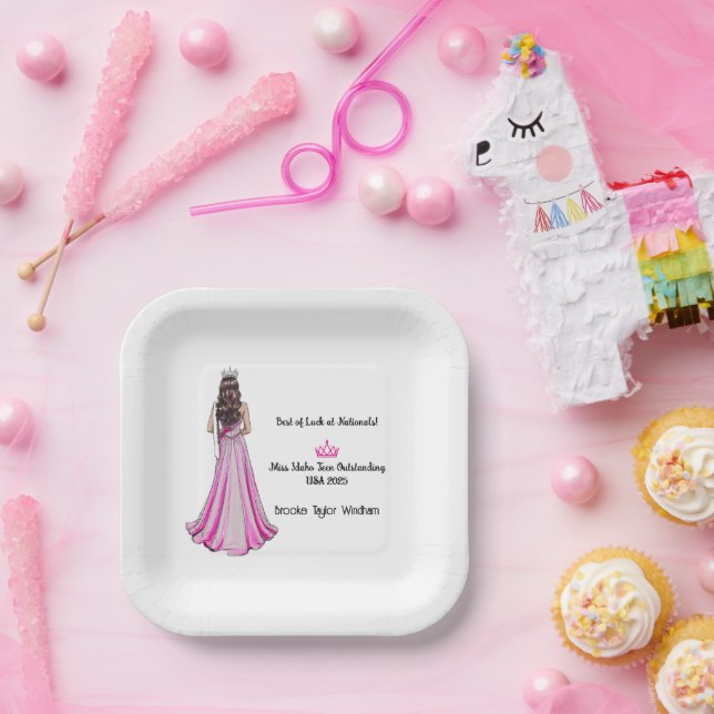 Assiettes En Carton Crowning Queens Pageant Send-off Party Plates (Fête)