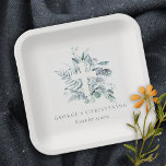Assiettes En Carton Croyant Rustique Eucalyptus Fern Folid<br><div class="desc">Pour toute autre personnalisation ou tout autre élément correspondant,  n'hésitez pas à me contacter à l'adresse yellowfebstudio@gmail.com</div>