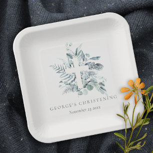 Assiettes En Carton Croyant Rustique Eucalyptus Fern Folid