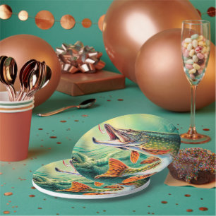 Assiettes En Carton Cru tout plat de partie de but ou de friture de