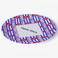 Cuba Drapeau Cubain Carreaux Bleu Clair Nom Person