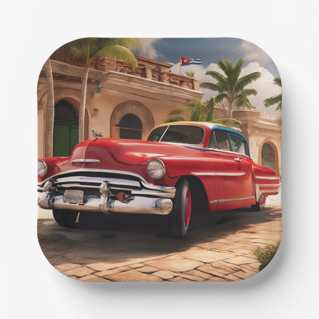 Assiettes En Carton ¡Cuba Libre ! (Recto)